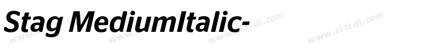 Stag MediumItalic字体转换